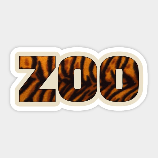 Zoo Tiger Pattern Sticker by Anthony88